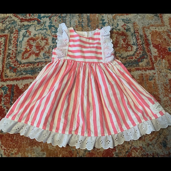 Girls Caroline Kate Striped Dress - Picture 1 of 1